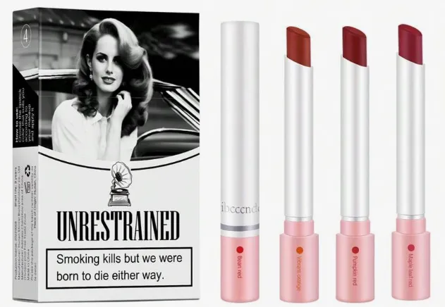 Conjunto de 4 Batons em Formato de Cigarro