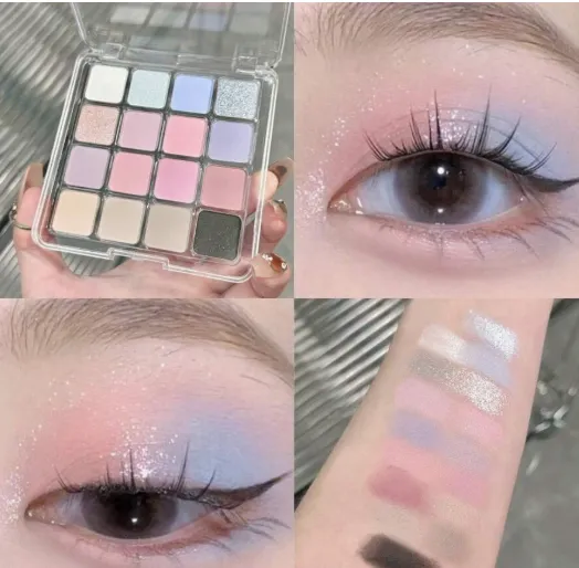 Paleta de sombras com 16 cores