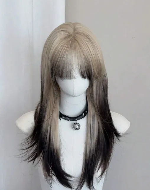 Peruca preta e branca